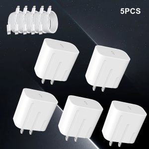 For iPhone Charger MFi Certified Super Fast Charging iPad Charger USB C nWall Charger Fast Charging 4FT Cable 5-PCS